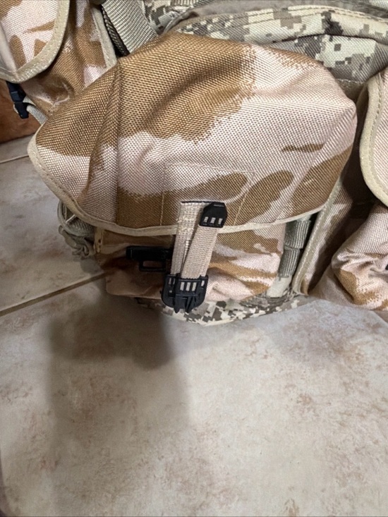 V2 Tactical Backpack - Desert Camo - Live Fit. Apparel Tactical Desert Camo Men\'s Backpack with Dual Front Pouches